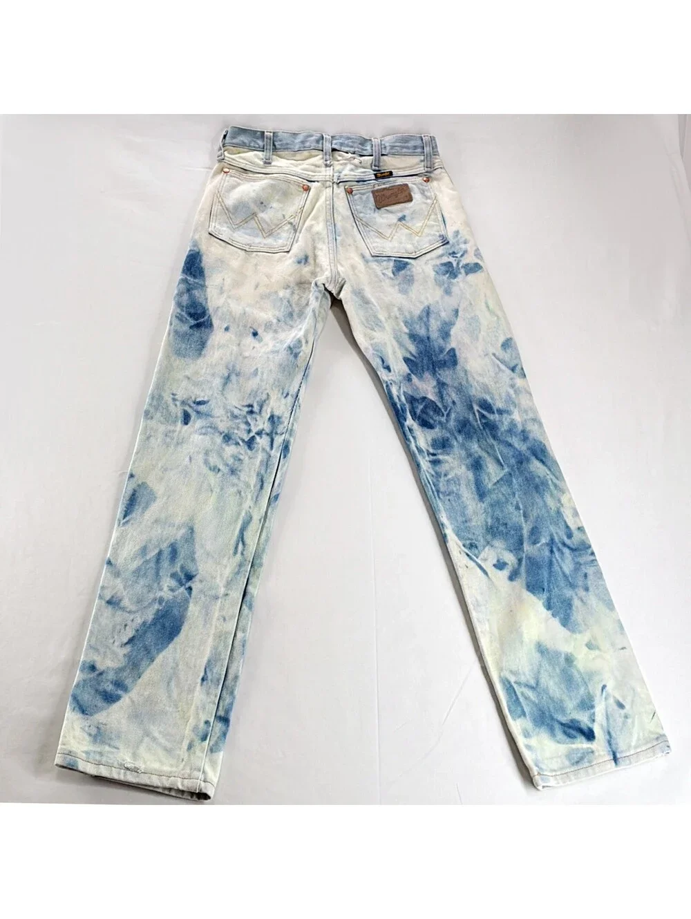 Vintage 80s Wrangler Custom Bleached Jeans Grunge Mens 29x30